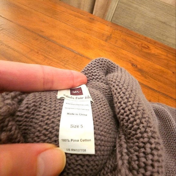 Tea collection boys sweater size 5 - Picture 3 of 3